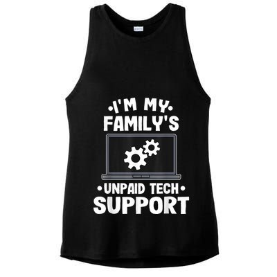 IM My FamilyS Unpaid Tech Support Funny Computer Engineer Ladies PosiCharge Tri-Blend Wicking Tank