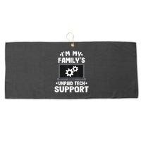 IM My FamilyS Unpaid Tech Support Funny Computer Engineer Large Microfiber Waffle Golf Towel