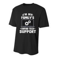 IM My FamilyS Unpaid Tech Support Funny Computer Engineer Youth Performance Sprint T-Shirt