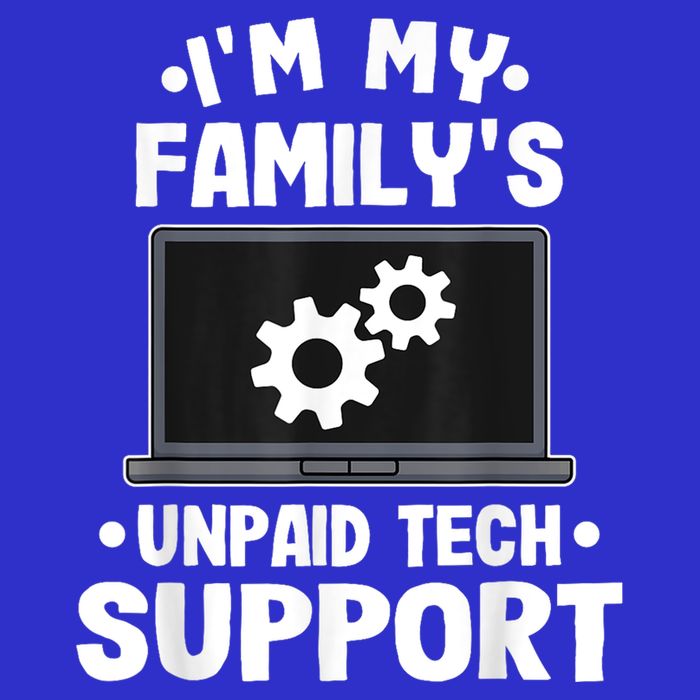 IM My FamilyS Unpaid Tech Support Funny Computer Engineer Full-Length Apron With Pockets