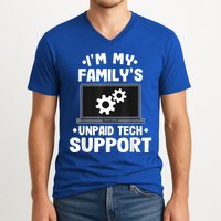 IM My FamilyS Unpaid Tech Support Funny Computer Engineer V-Neck T-Shirt