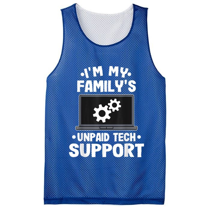 IM My FamilyS Unpaid Tech Support Funny Computer Engineer Mesh Reversible Basketball Jersey Tank