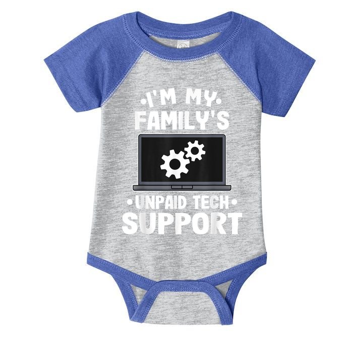 IM My FamilyS Unpaid Tech Support Funny Computer Engineer Infant Baby Jersey Bodysuit