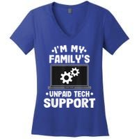 IM My FamilyS Unpaid Tech Support Funny Computer Engineer Women's V-Neck T-Shirt