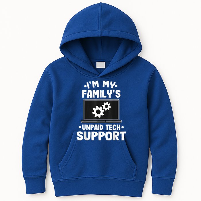 IM My FamilyS Unpaid Tech Support Funny Computer Engineer Kids Hoodie