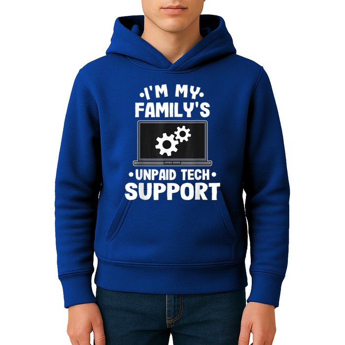 IM My FamilyS Unpaid Tech Support Funny Computer Engineer Kids Hoodie