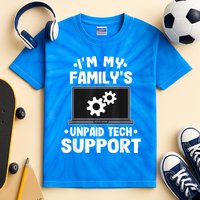 IM My FamilyS Unpaid Tech Support Funny Computer Engineer Kids Tie-Dye T-Shirt