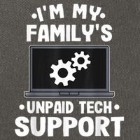 IM My FamilyS Unpaid Tech Support Funny Computer Engineer Cotton Canvas Backpack