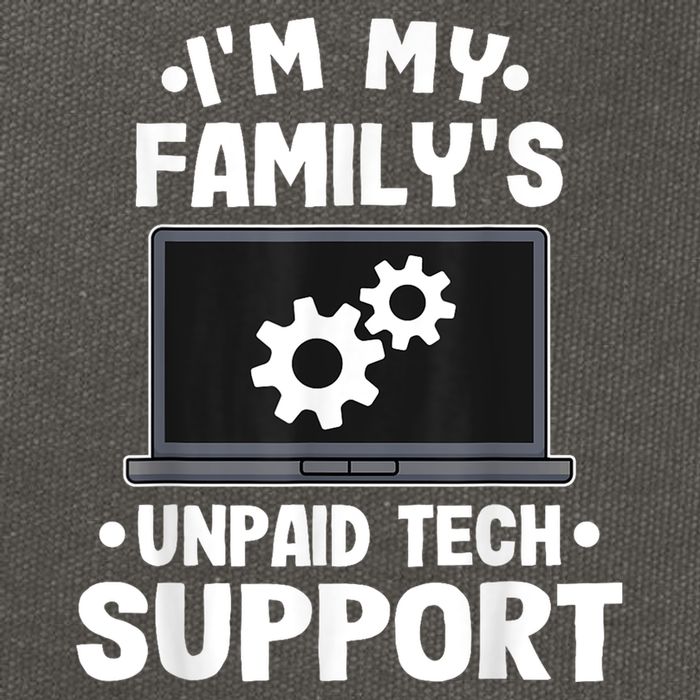 IM My FamilyS Unpaid Tech Support Funny Computer Engineer Cotton Canvas Backpack
