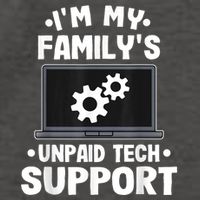 IM My FamilyS Unpaid Tech Support Funny Computer Engineer Vector Backpack