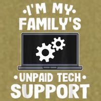IM My FamilyS Unpaid Tech Support Funny Computer Engineer Garment-Dyed Women's Muscle Tee