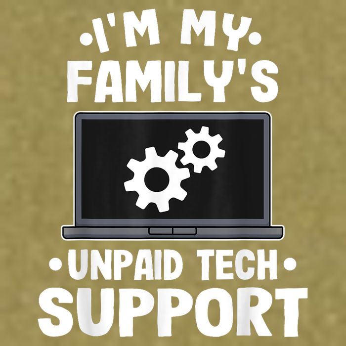 IM My FamilyS Unpaid Tech Support Funny Computer Engineer Garment-Dyed Women's Muscle Tee