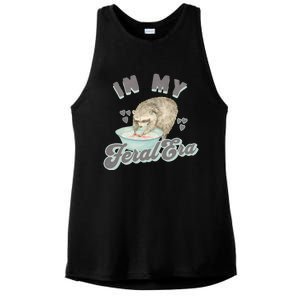 In My Feral Era Raccoon Ladies PosiCharge Tri-Blend Wicking Tank