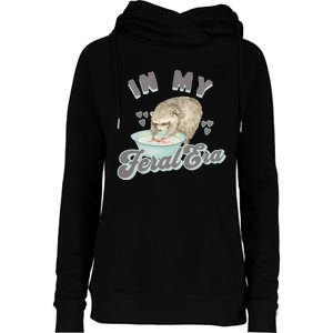 In My Feral Era Raccoon Womens Funnel Neck Pullover Hood