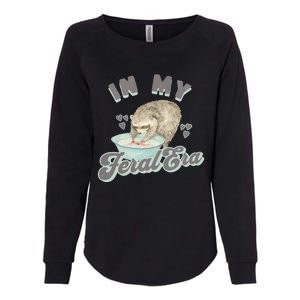 In My Feral Era Raccoon Womens California Wash Sweatshirt