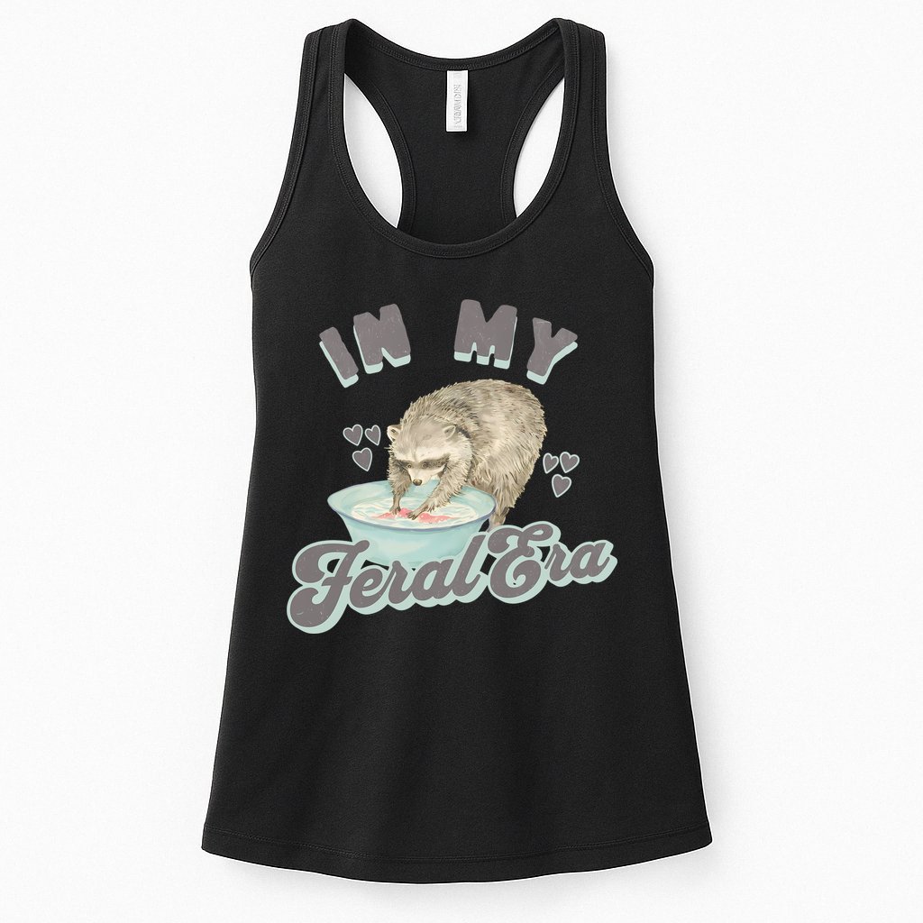 In My Feral Era Raccoon Womens Tank Top