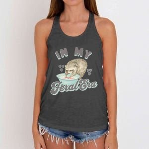 In My Feral Era Raccoon Women's Knotted Racerback Tank