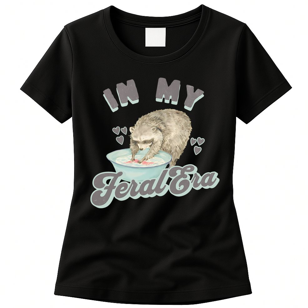 In My Feral Era Raccoon Womens T-Shirt