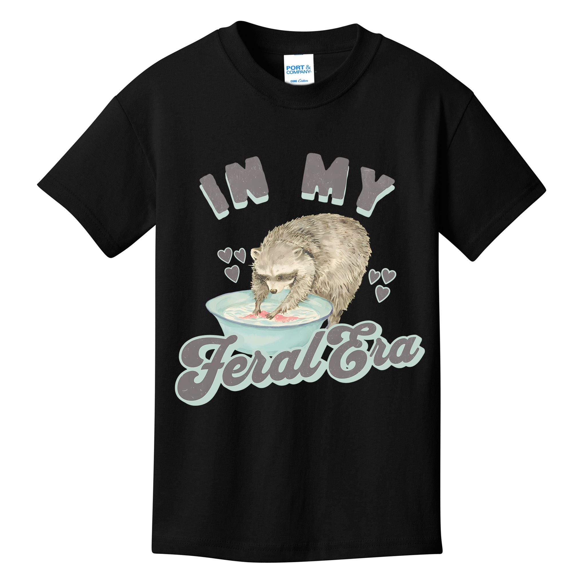 In My Feral Era Raccoon Kids T-Shirt