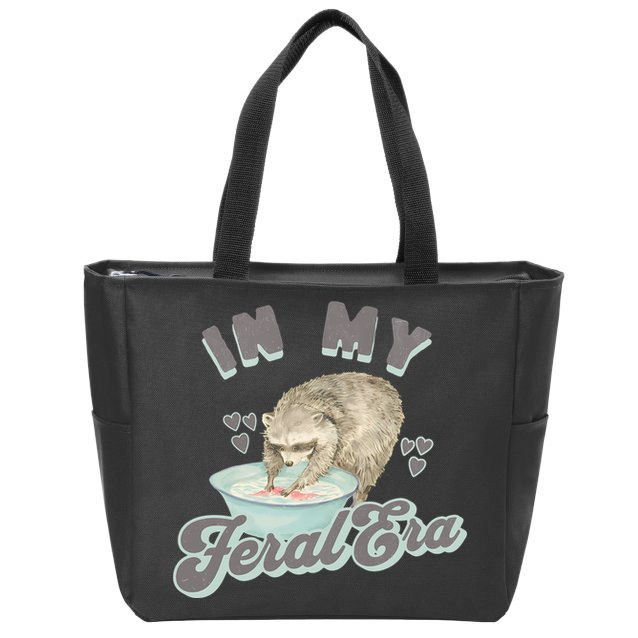 In My Feral Era Raccoon Zip Tote Bag
