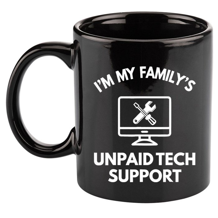 IM My FamilyS Unpaid Tech Support Funny Computer It Guy 11oz C Handle Ceramic Mug