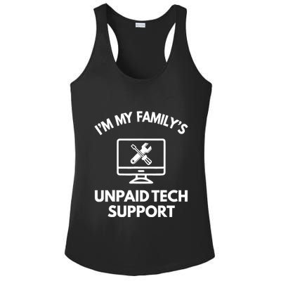 IM My FamilyS Unpaid Tech Support Funny Computer It Guy Ladies PosiCharge Competitor Racerback Tank