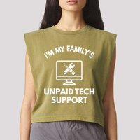 IM My FamilyS Unpaid Tech Support Funny Computer It Guy Garment-Dyed Women's Muscle Tee