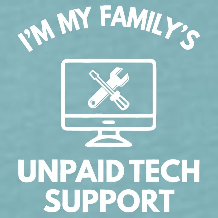 IM My FamilyS Unpaid Tech Support Funny Computer It Guy Sueded Cloud Jersey T-Shirt