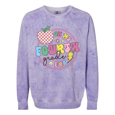 In My Fourth Grade Era Girl Back To School 4th Grade Teacher Colorblast Crewneck Sweatshirt