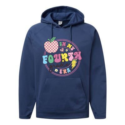 In My Fourth Grade Era Girl Back To School 4th Grade Teacher Performance Fleece Hoodie