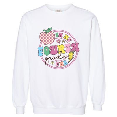 In My Fourth Grade Era Girl Back To School 4th Grade Teacher Garment-Dyed Sweatshirt