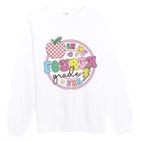 In My Fourth Grade Era Girl Back To School 4th Grade Teacher Premium Crewneck Sweatshirt