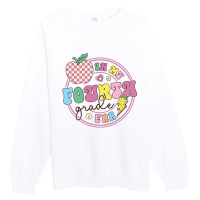 In My Fourth Grade Era Girl Back To School 4th Grade Teacher Premium Crewneck Sweatshirt