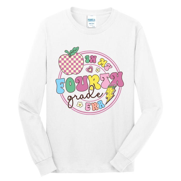 In My Fourth Grade Era Girl Back To School 4th Grade Teacher Tall Long Sleeve T-Shirt