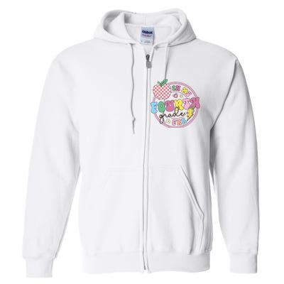 In My Fourth Grade Era Girl Back To School 4th Grade Teacher Full Zip Hoodie