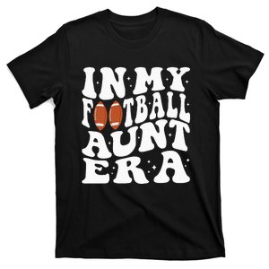 In My Football Aunt Era Groovy Football Auntie Christmas T-Shirt