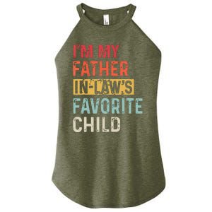 Im My Father In Laws Favorite Child Funny Fathers Day Gift Women's Perfect Tri Rocker Tank