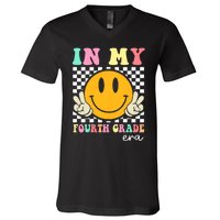 In My Fourth Grade Era Teacher First Day Of School V-Neck T-Shirt