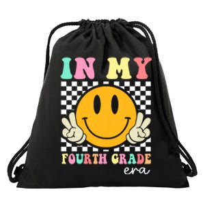 In My Fourth Grade Era Teacher First Day Of School Drawstring Bag