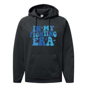 In My Fighting Era Colon Cancer Warrior Performance Fleece Hoodie