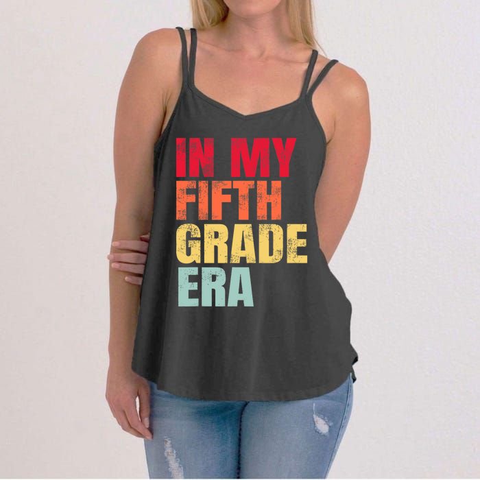 In My Fifth Grade Era Vintage Back To School Teacher Women's Strappy Tank