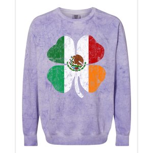 Irish Mexican Flag Ireland Mexico Shamrock St Patricks Day Gift Colorblast Crewneck Sweatshirt