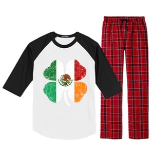 Irish Mexican Flag Ireland Mexico Shamrock St Patricks Day Gift Raglan Sleeve Pajama Set