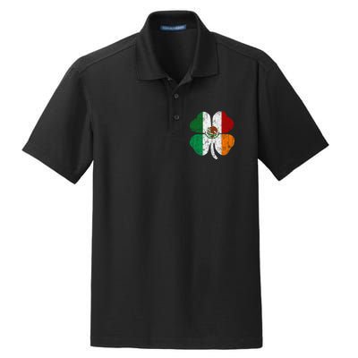Irish Mexican Flag Ireland Mexico Shamrock St Patricks Day Gift Dry Zone Grid Polo