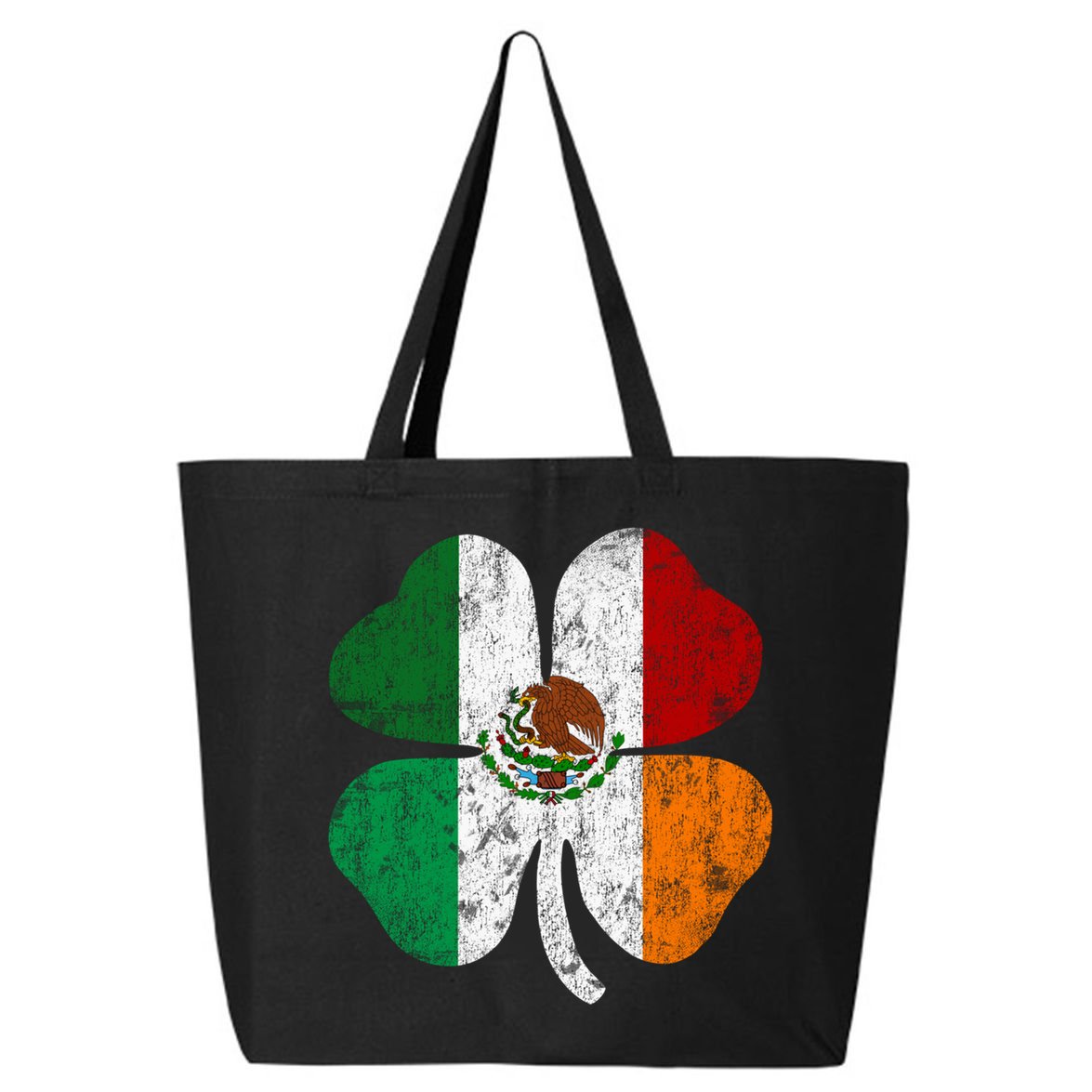 Irish Mexican Flag Ireland Mexico Shamrock St Patricks Day Gift 25L Jumbo Tote