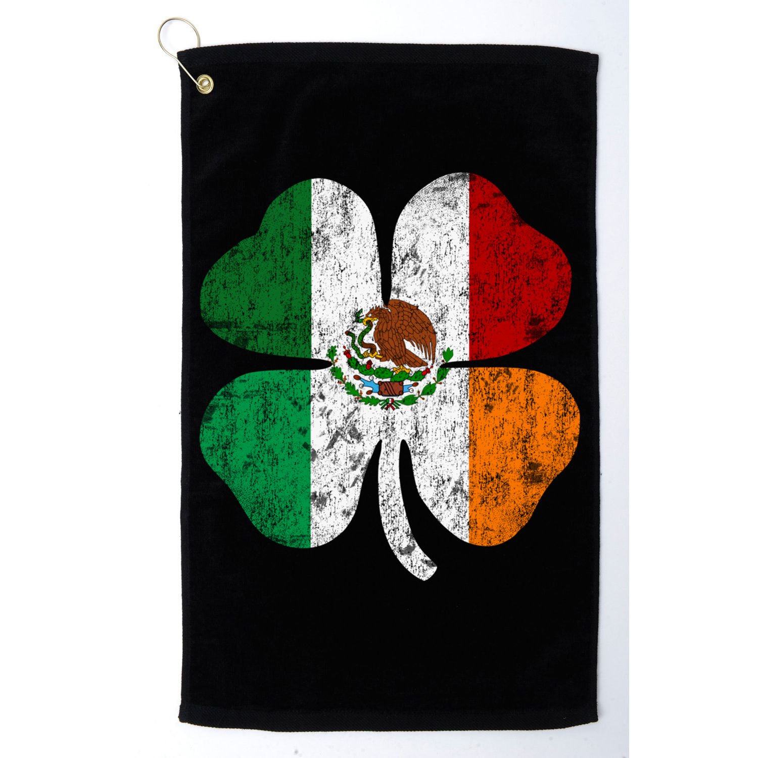 Irish Mexican Flag Ireland Mexico Shamrock St Patricks Day Gift Golf Towel