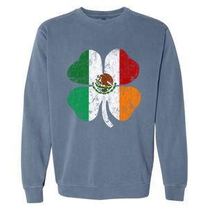 Irish Mexican Flag Ireland Mexico Shamrock St Patricks Day Gift Garment-Dyed Sweatshirt