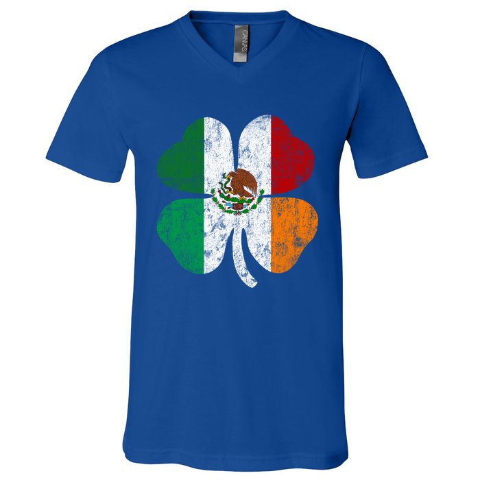 Irish Mexican Flag Ireland Mexico Shamrock St Patricks Day Gift V-Neck T-Shirt