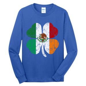 Irish Mexican Flag Ireland Mexico Shamrock St Patricks Day Gift Tall Long Sleeve T-Shirt