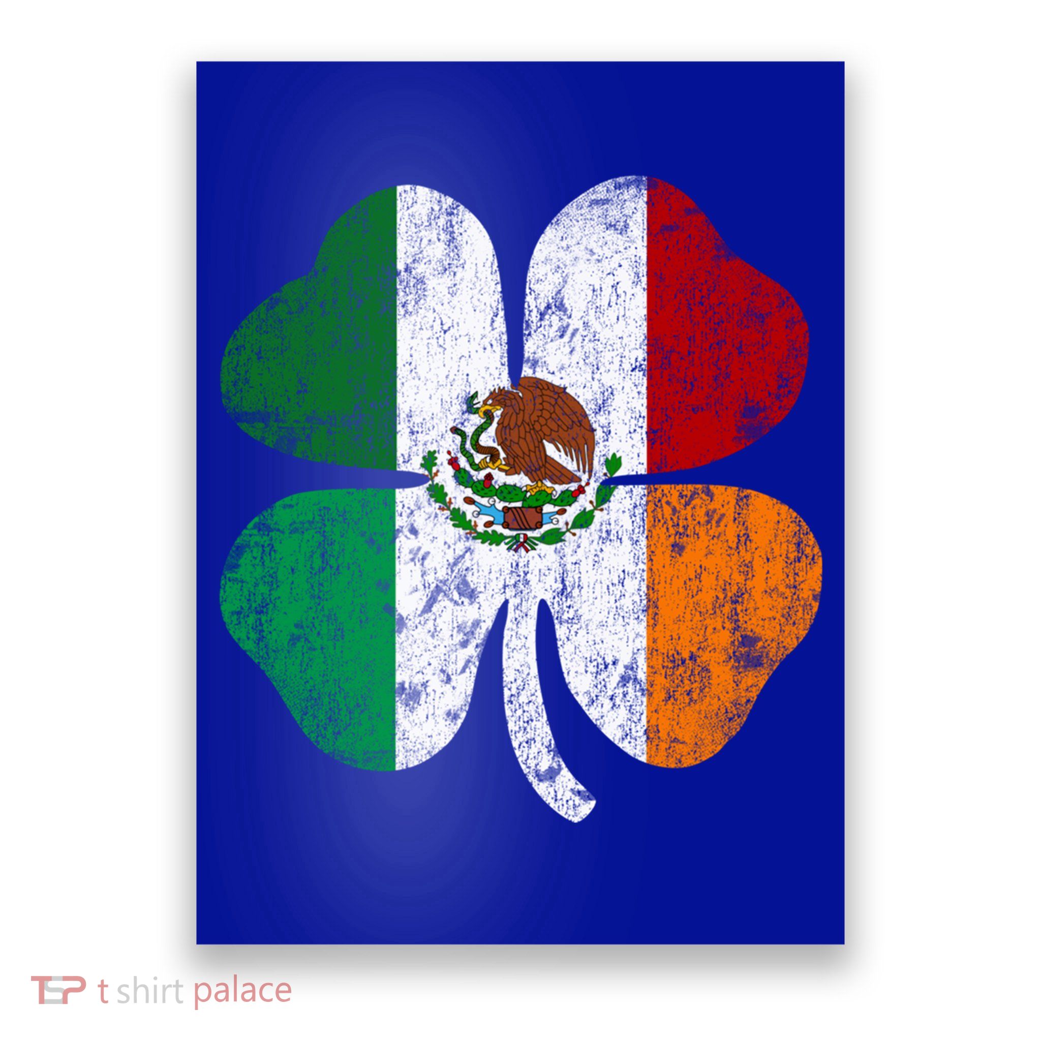 Irish Mexican Flag Ireland Mexico Shamrock St Patricks Day Gift Poster